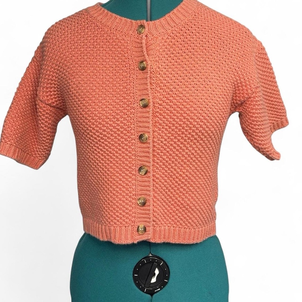 Women's Coral Button-Up Cardigan